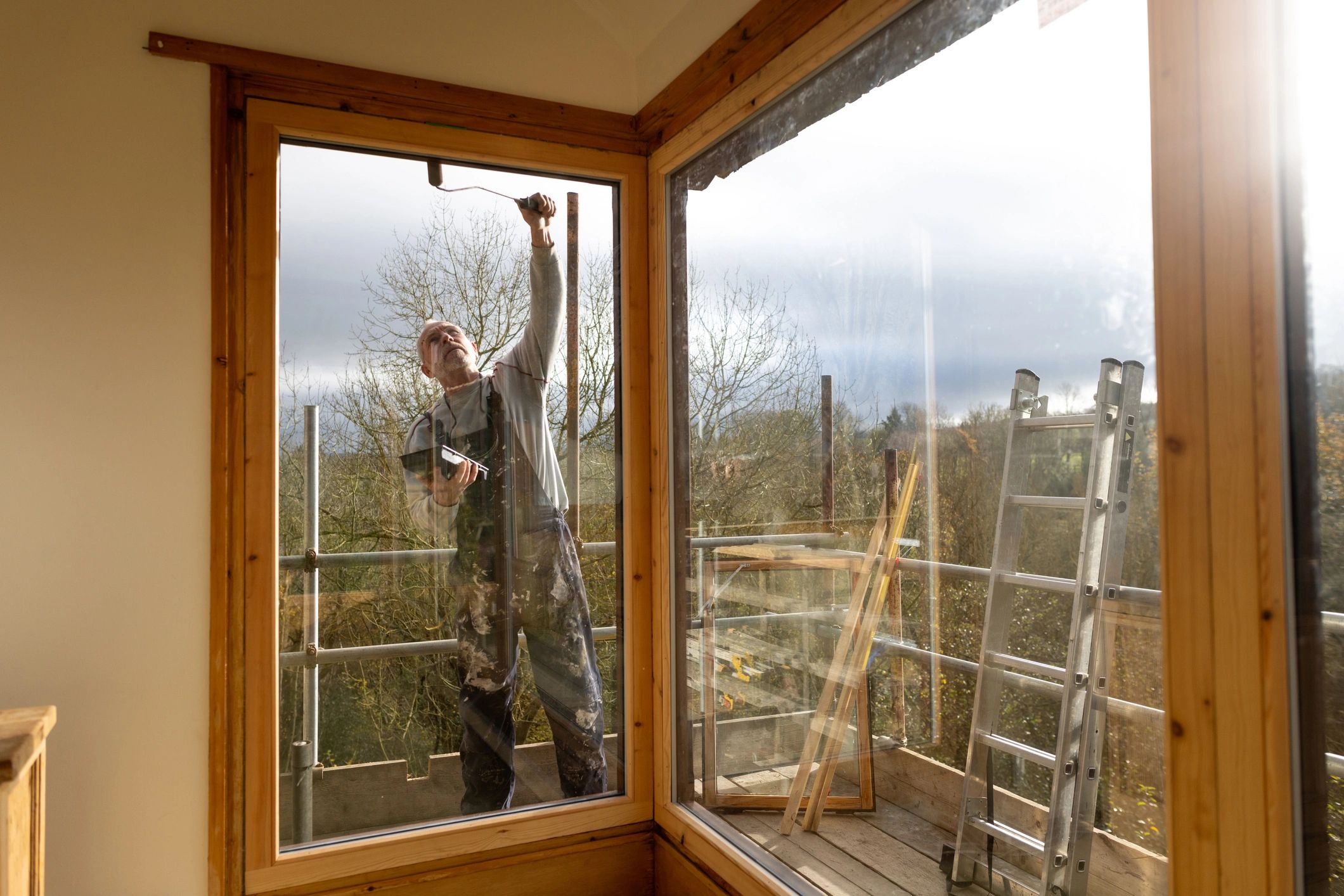 Neighborhood aerial view representing residential roofing clients
