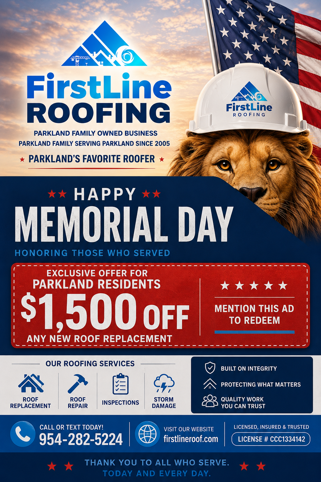 Memorial Day Roof Protection Tips for Parkland Homeowners Before Summer Storm Season